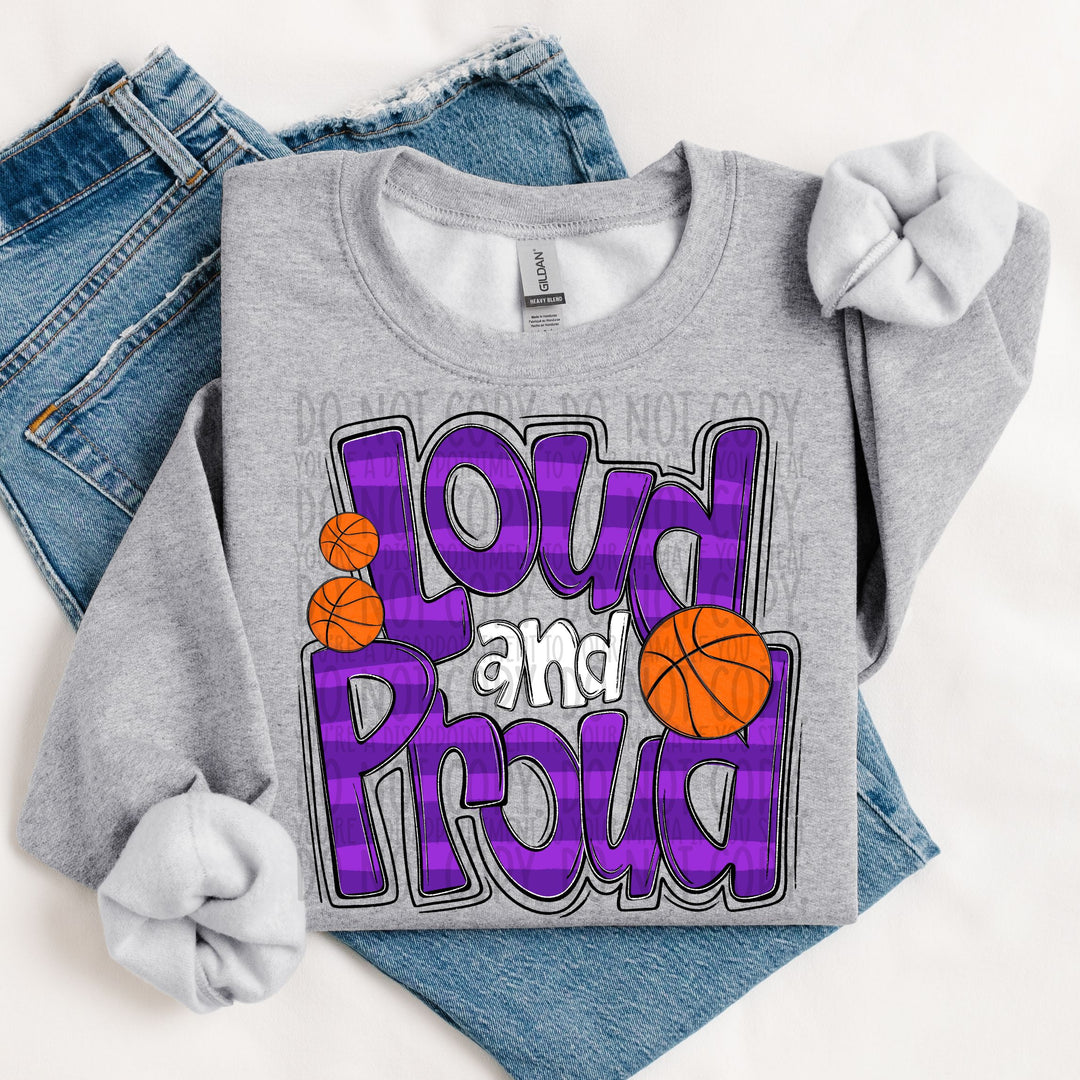LOUD AND PROUD DOODLE BASKETBALL PURPLE