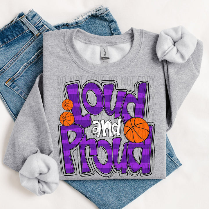 LOUD AND PROUD DOODLE BASKETBALL PURPLE