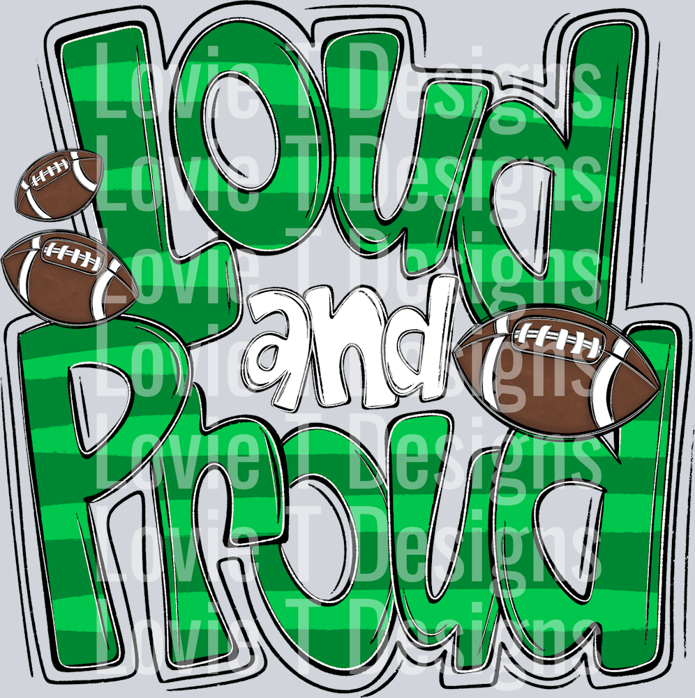 Loud and Proud Doodle Kelly Green