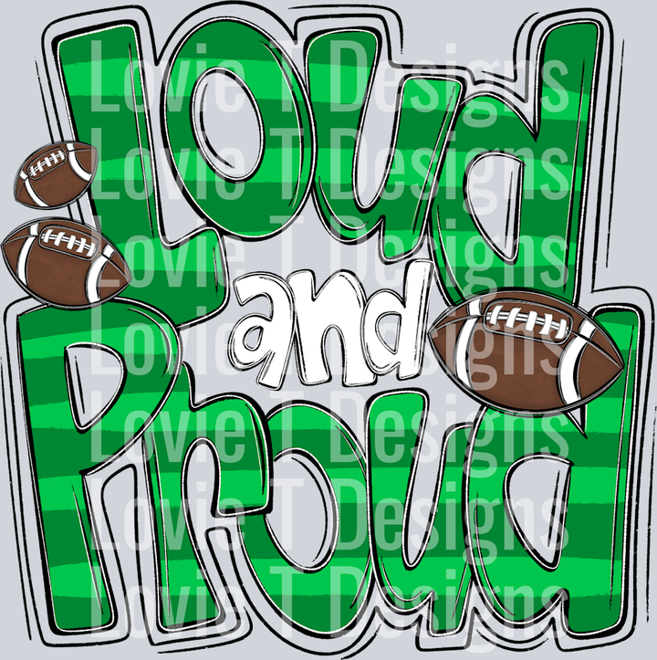 Loud and Proud Doodle Kelly Green