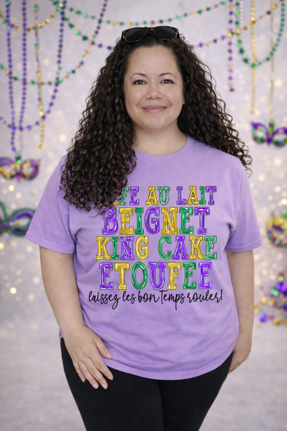Louisiana Things Mardi Gras DTF transfer design