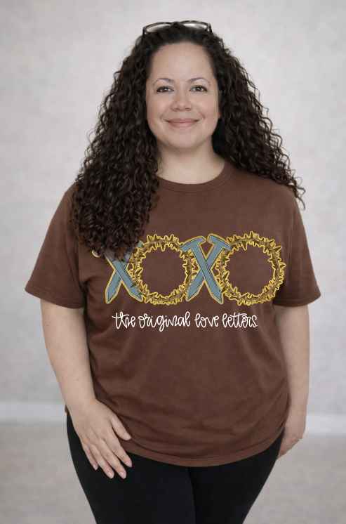 Love Letters Gold DTF transfer design – image 1
