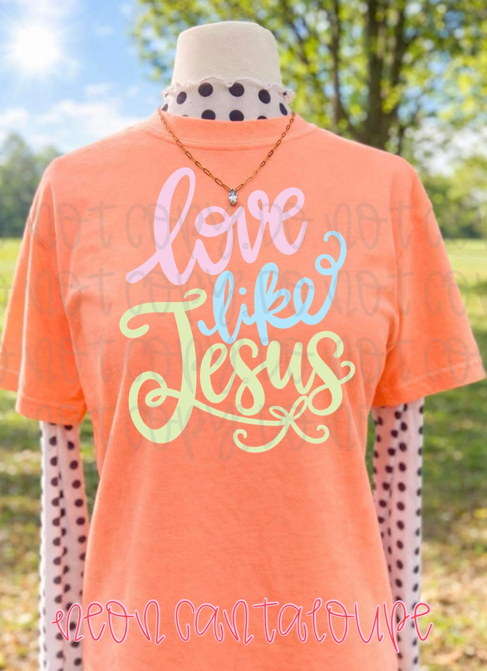 Love Like Jesus Pastel DTF transfer design
