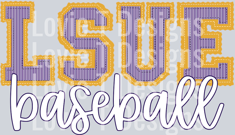 LSUE BASEBALL YELLOW BASE AND PURPLE TOP