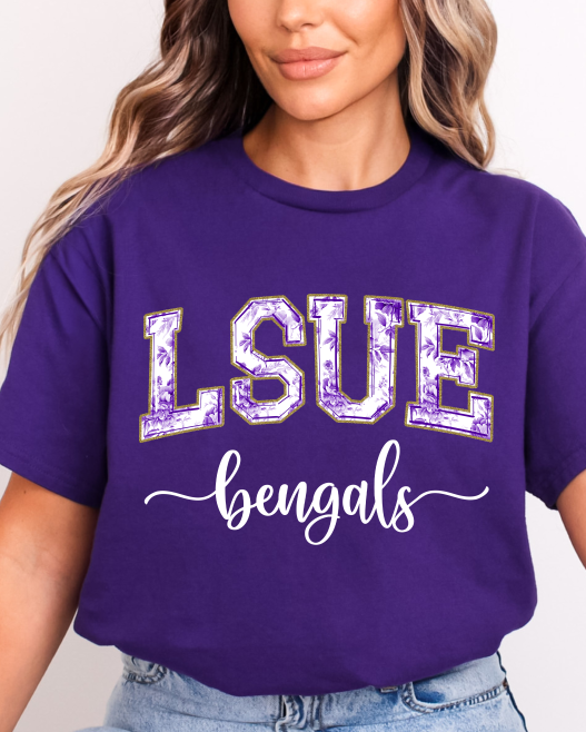 LSUE BENGALS PURPLE TOILE