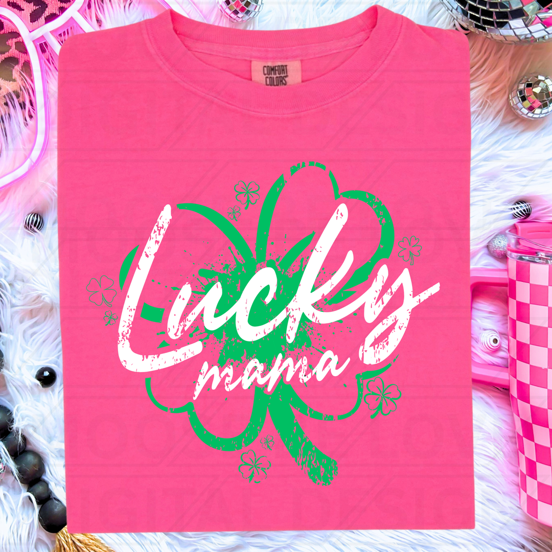 LUCKY MAMA GREEN  SPLATTER