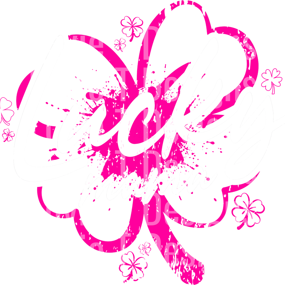 lucky mama pink white SPLATTER