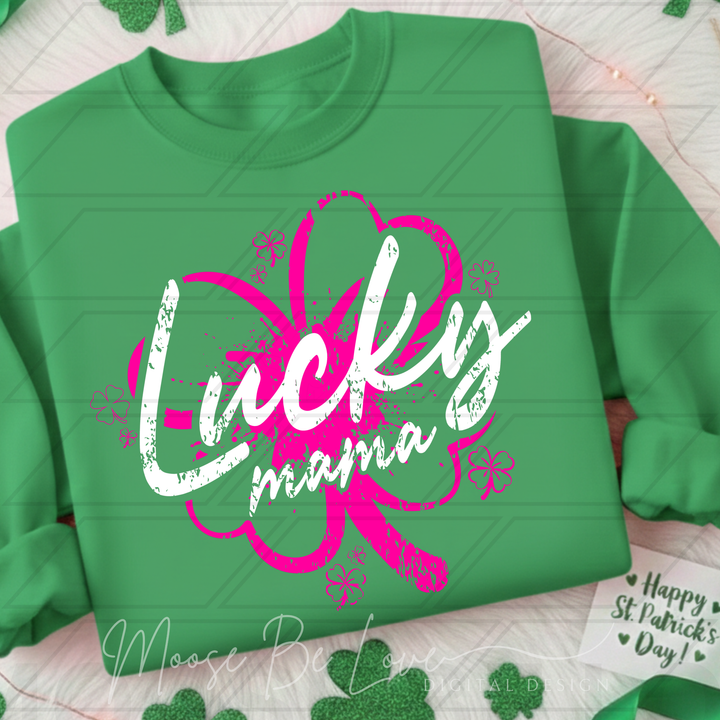 LUCKY MAMA PINK WHITE SPLATTER