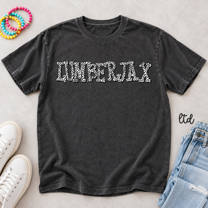 Lumberjax Black Polka Dot Mascots DTF transfer mockup