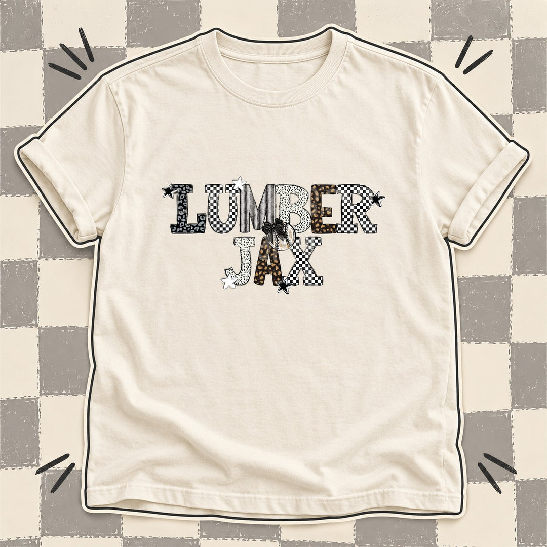 Lumberjax Black White Mixed Doodle Baseball Mascots – Mascot Colors DTF transfer mockup