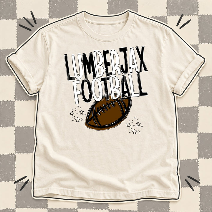 Lumberjax Black White Team Go Football Mascots DTF transfer mockup