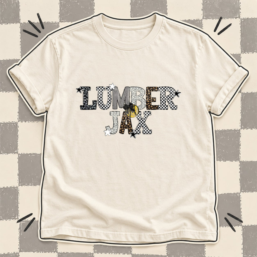 Lumberjax Black White Mixed Doodle Softball Mascots – Mascot Colors DTF transfer mockup