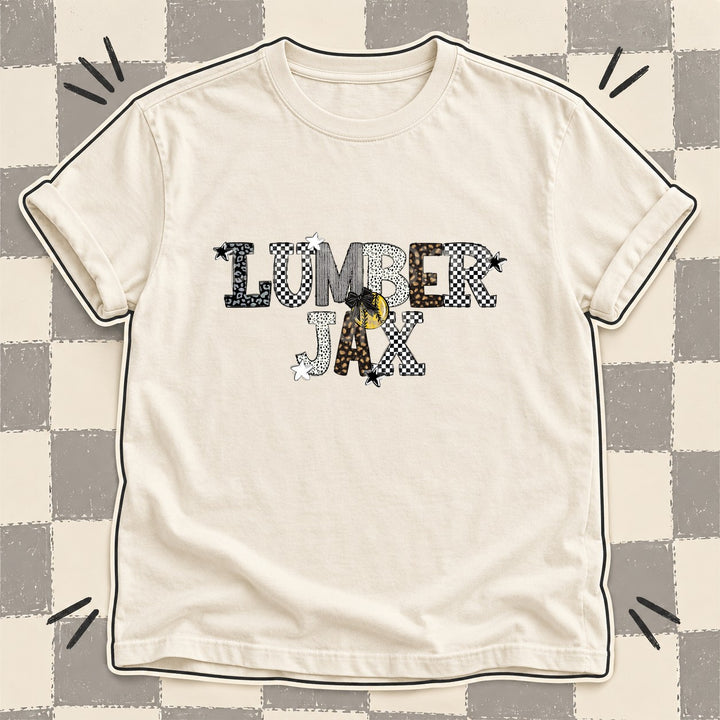 Lumberjax Black White Mixed Doodle Softball Mascots – Mascot Colors DTF transfer mockup