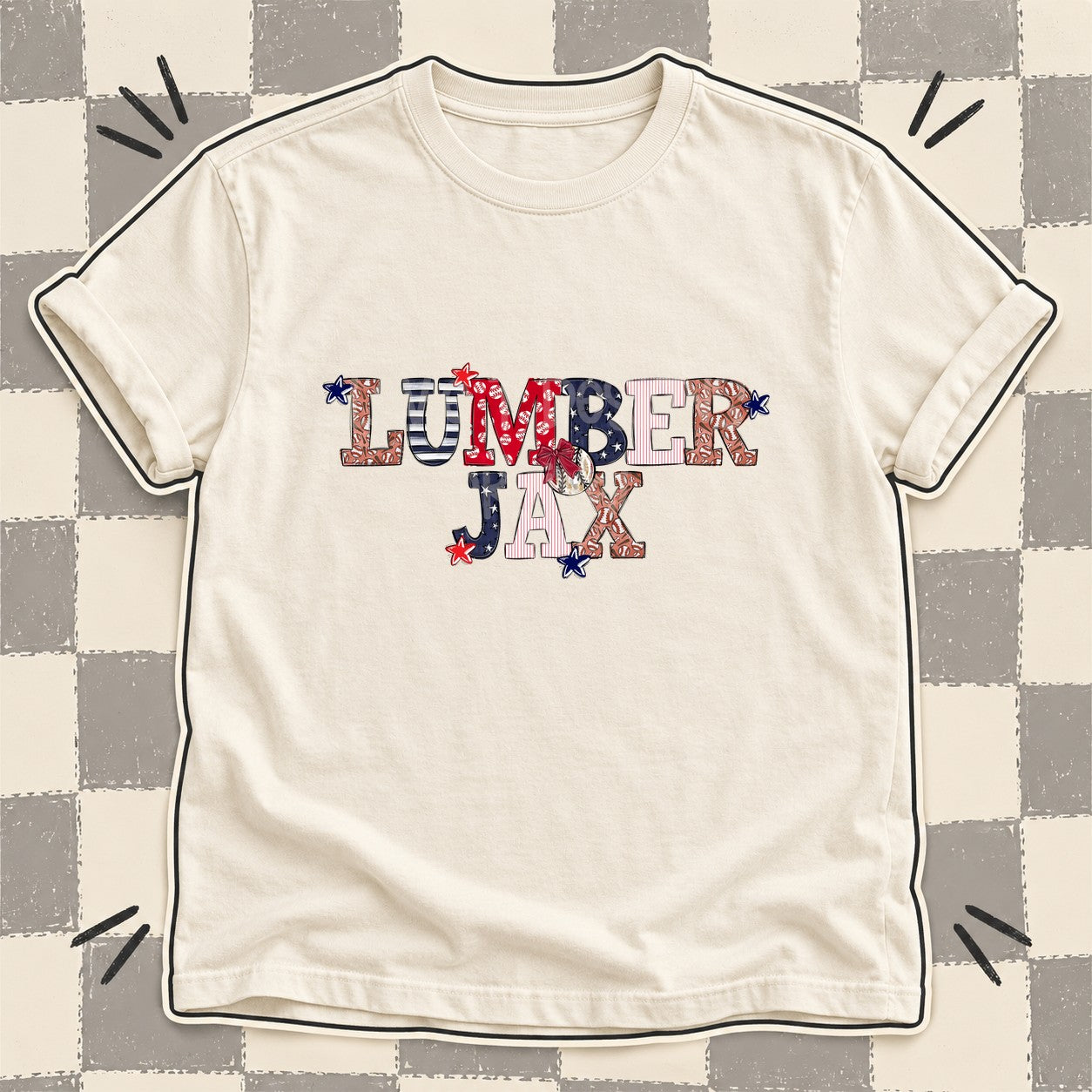 Mixed Doodle Baseball Mascots – Ballpark Classic Lumberjax design