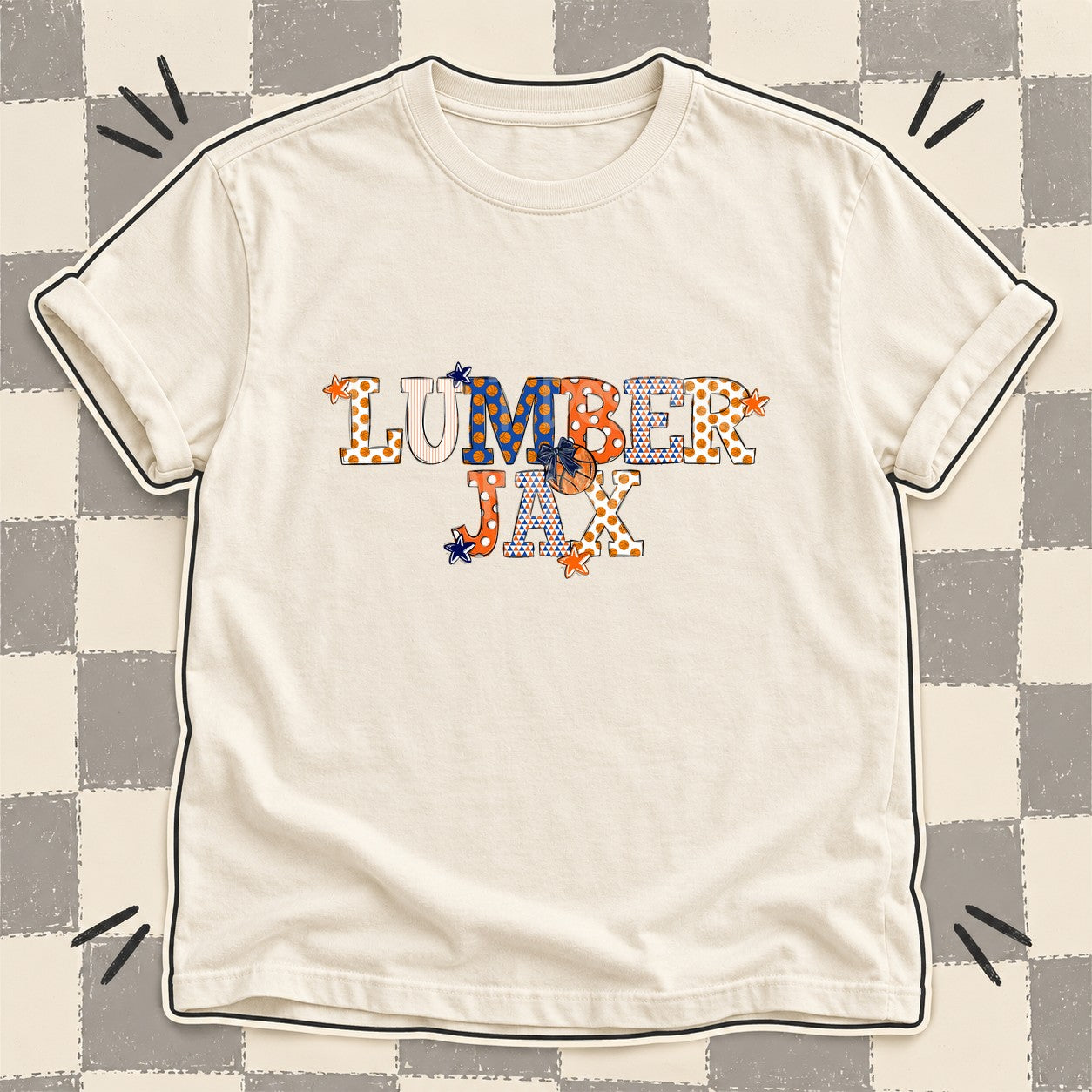 Mixed Doodle Basketball Mascots – Court Classic Lumberjax design