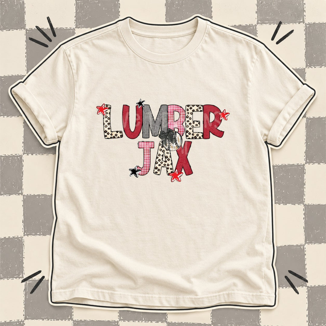 Lumberjax Mixed Doodle Baseball Mascots – Stitched Ballpark DTF transfer mockup