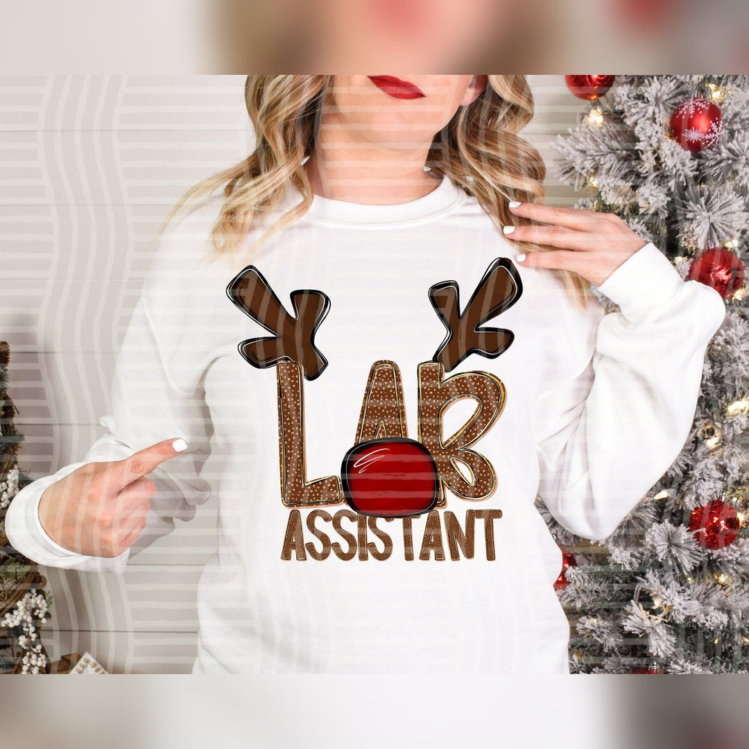 Lab Assistant Deer Antler School Staff DTF transfer