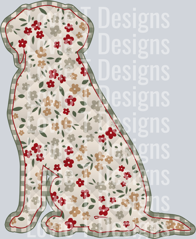 Labrador Christmas Floral