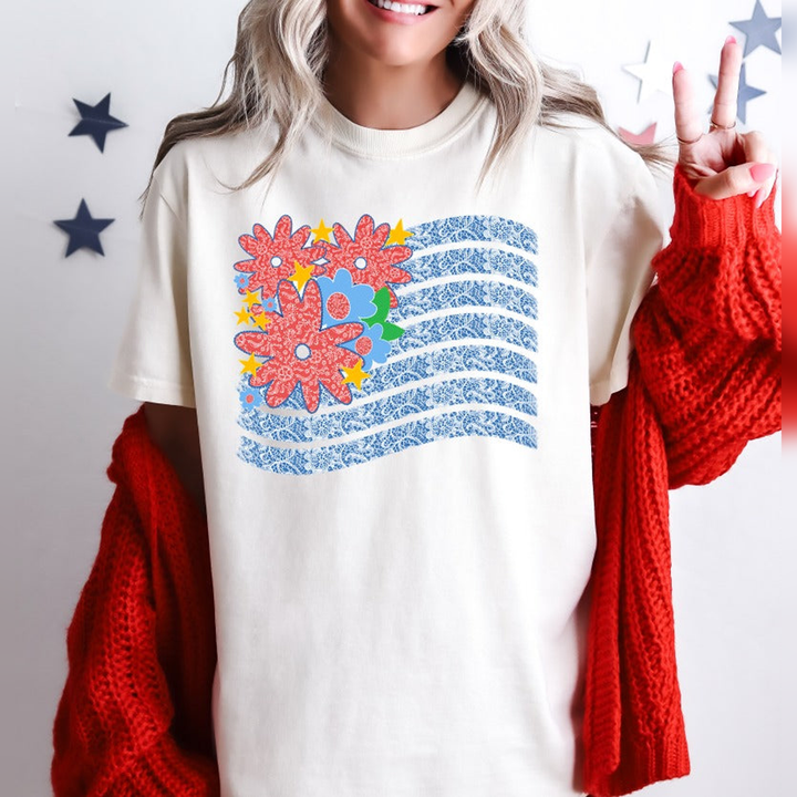 Lace American Flag – DTF Transfer – product image