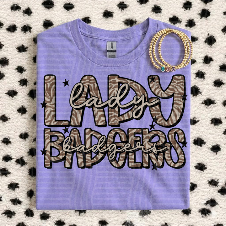 Lady Badgers Zebra Mascots DTF transfer