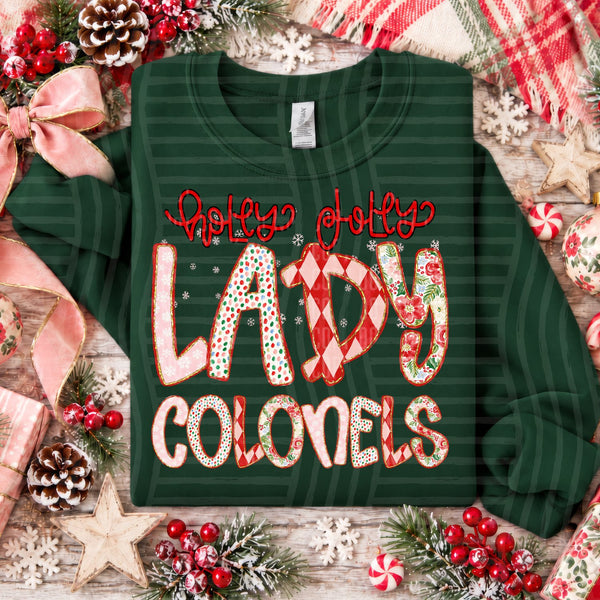 Holly Jolly Confetti Mascots Lady Colonels design