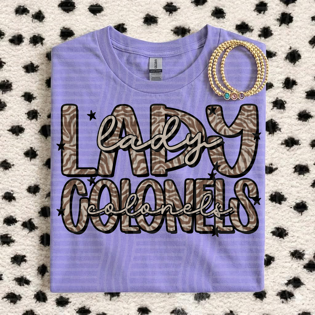 Lady Colonels Zebra Mascots DTF transfer