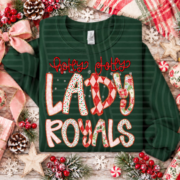 Holly Jolly Confetti Mascots Lady Royals design