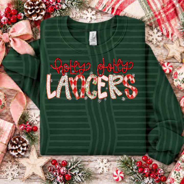 Lancers Holly Jolly Confetti Mascots DTF transfer