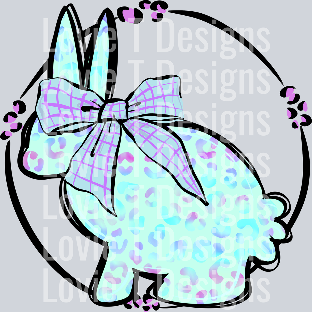 Leopard Bunny Blue