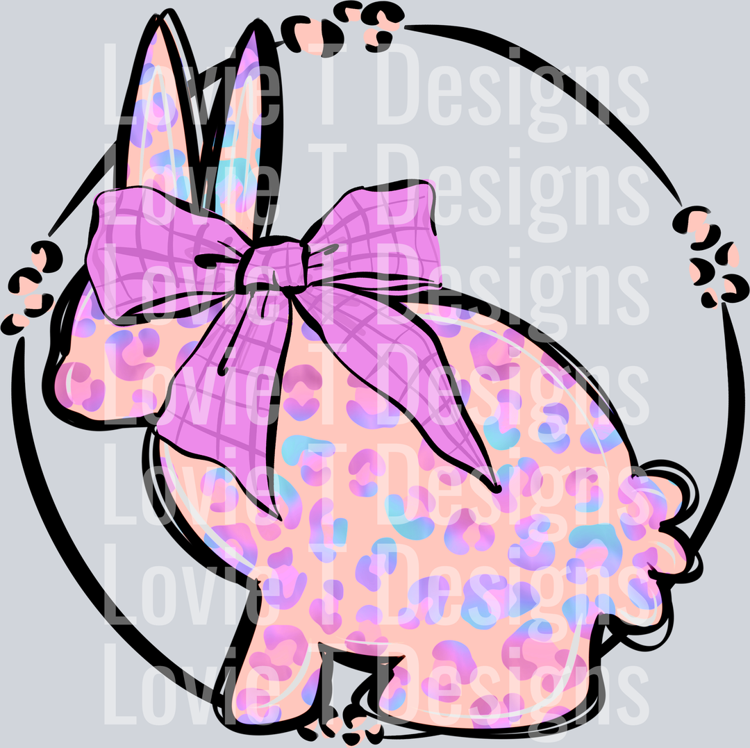 Leopard Bunny Pink Purple