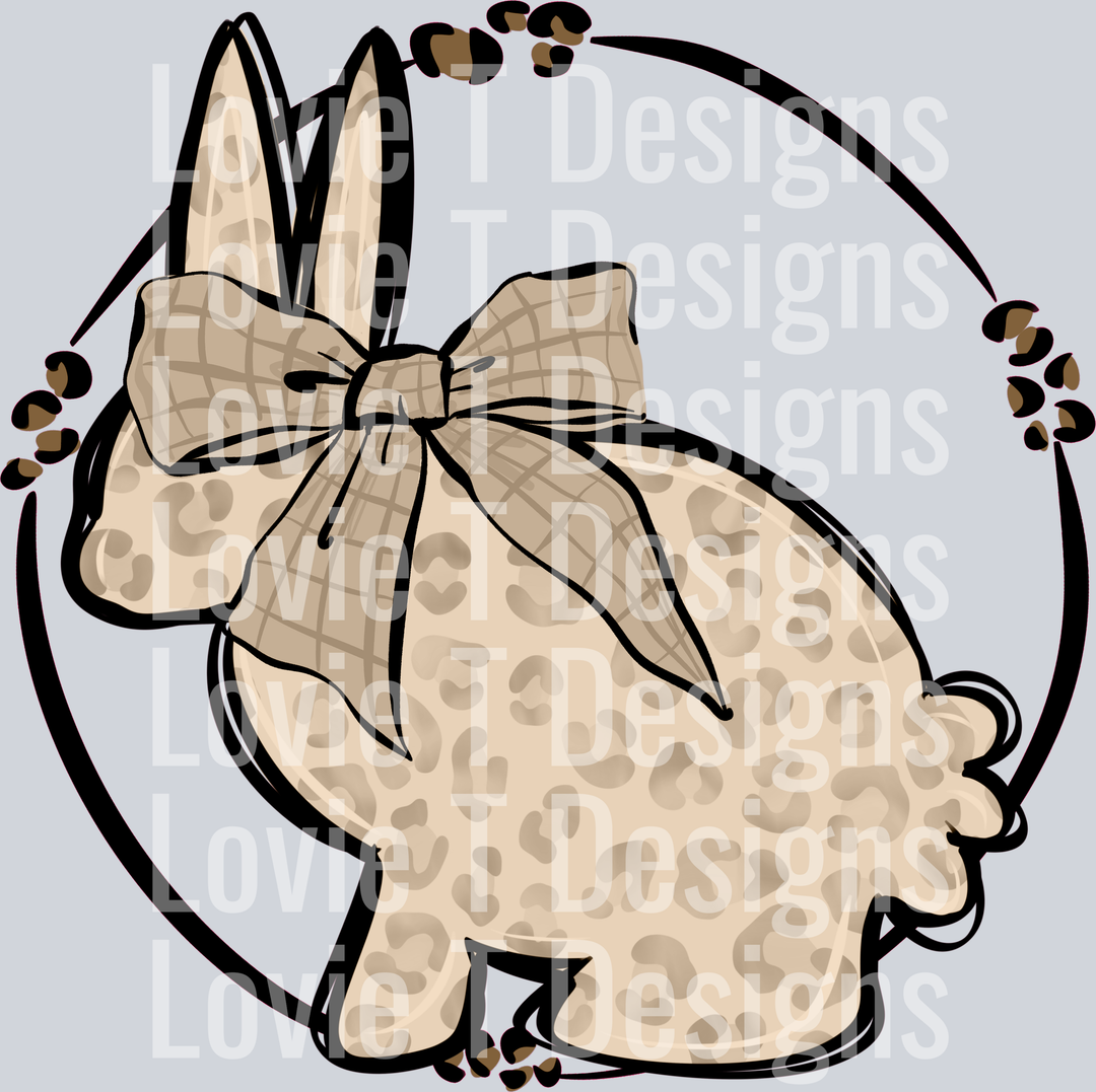 Leopard Bunny Pink Tan