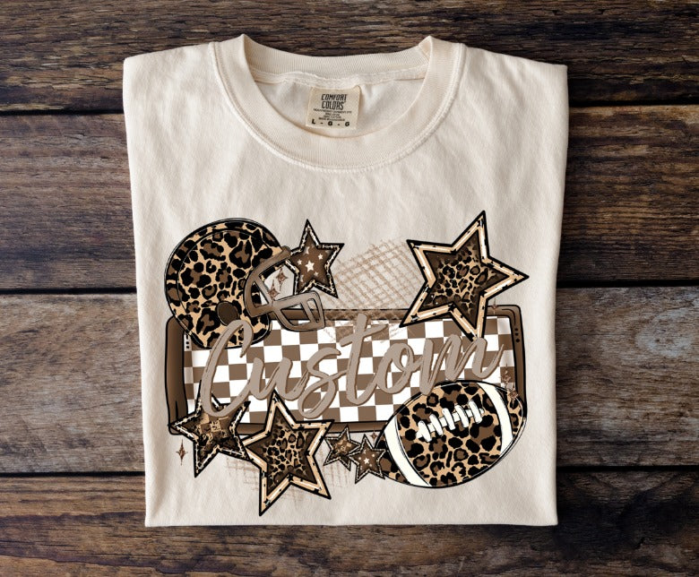 Leopard Name Plate DTF transfer design