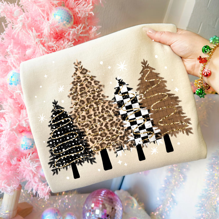 Leopard and Checker Trees DTF transfer – mockup