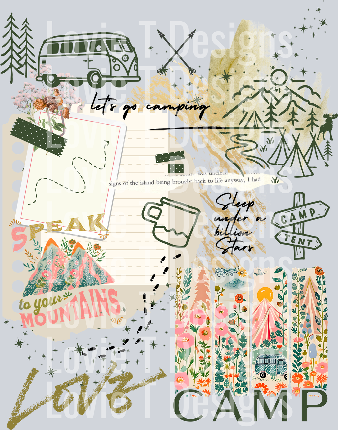 Lets go camping collage