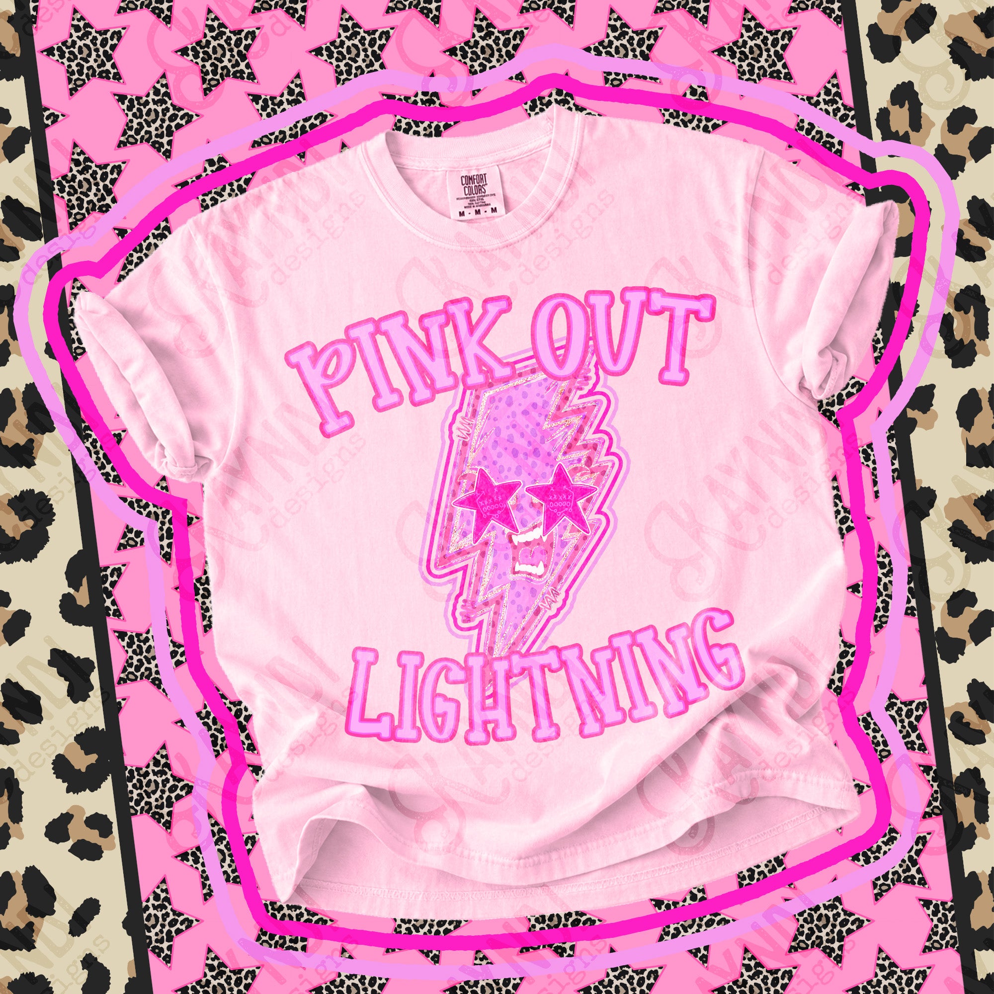 Pink Out Mascots Lightning 3 mockup