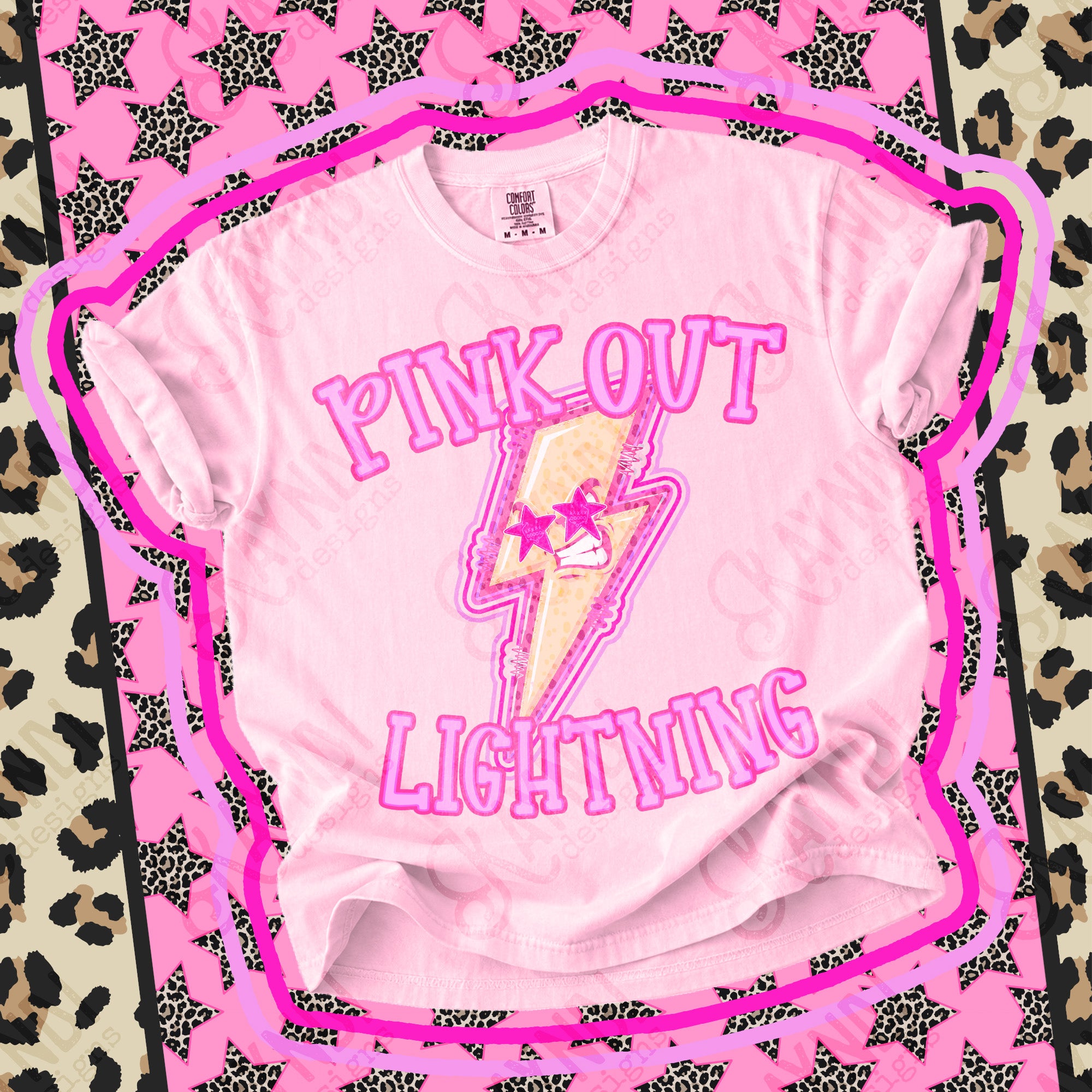 Pink Out Mascots Lightning mockup