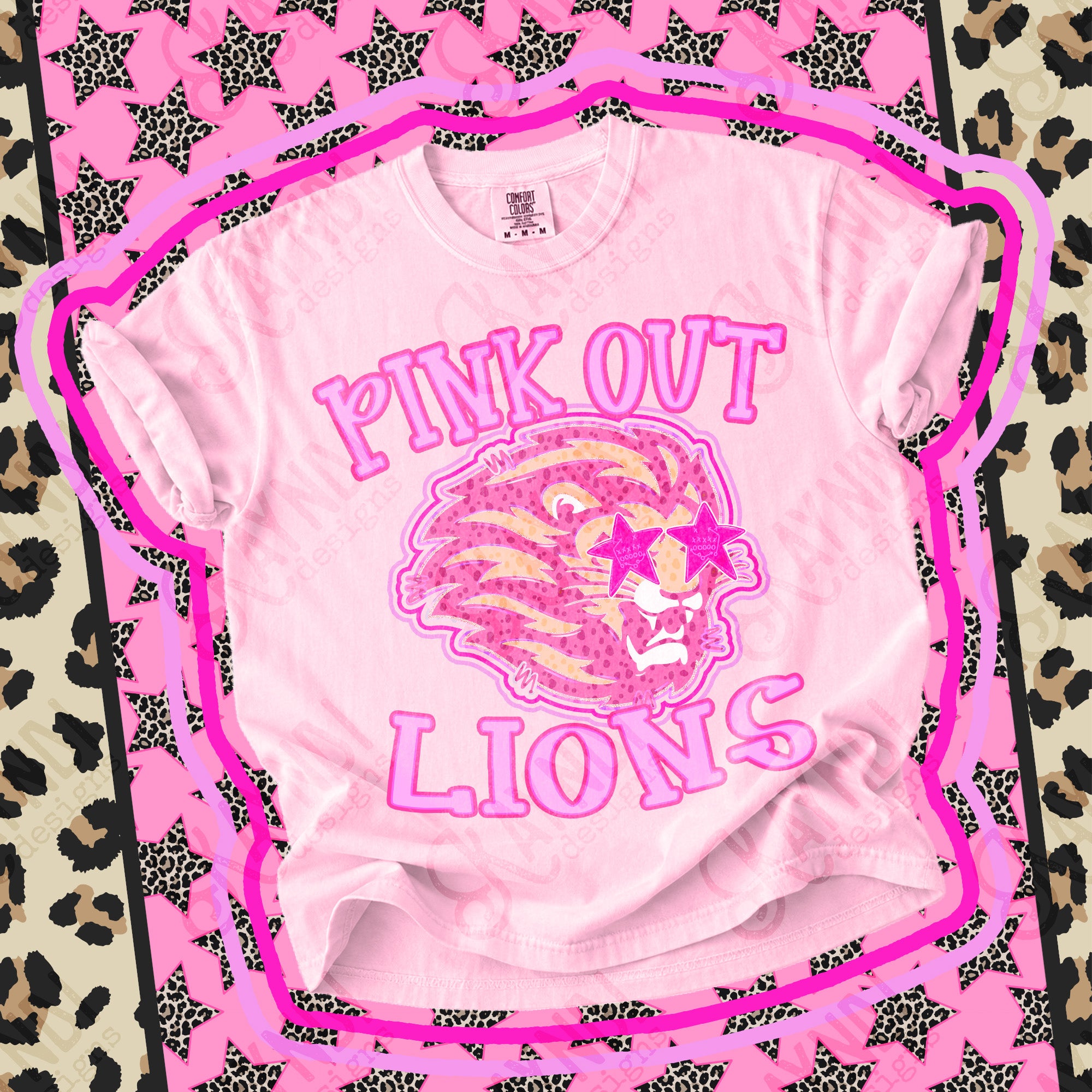 Pink Out Mascots Lions 2 mockup