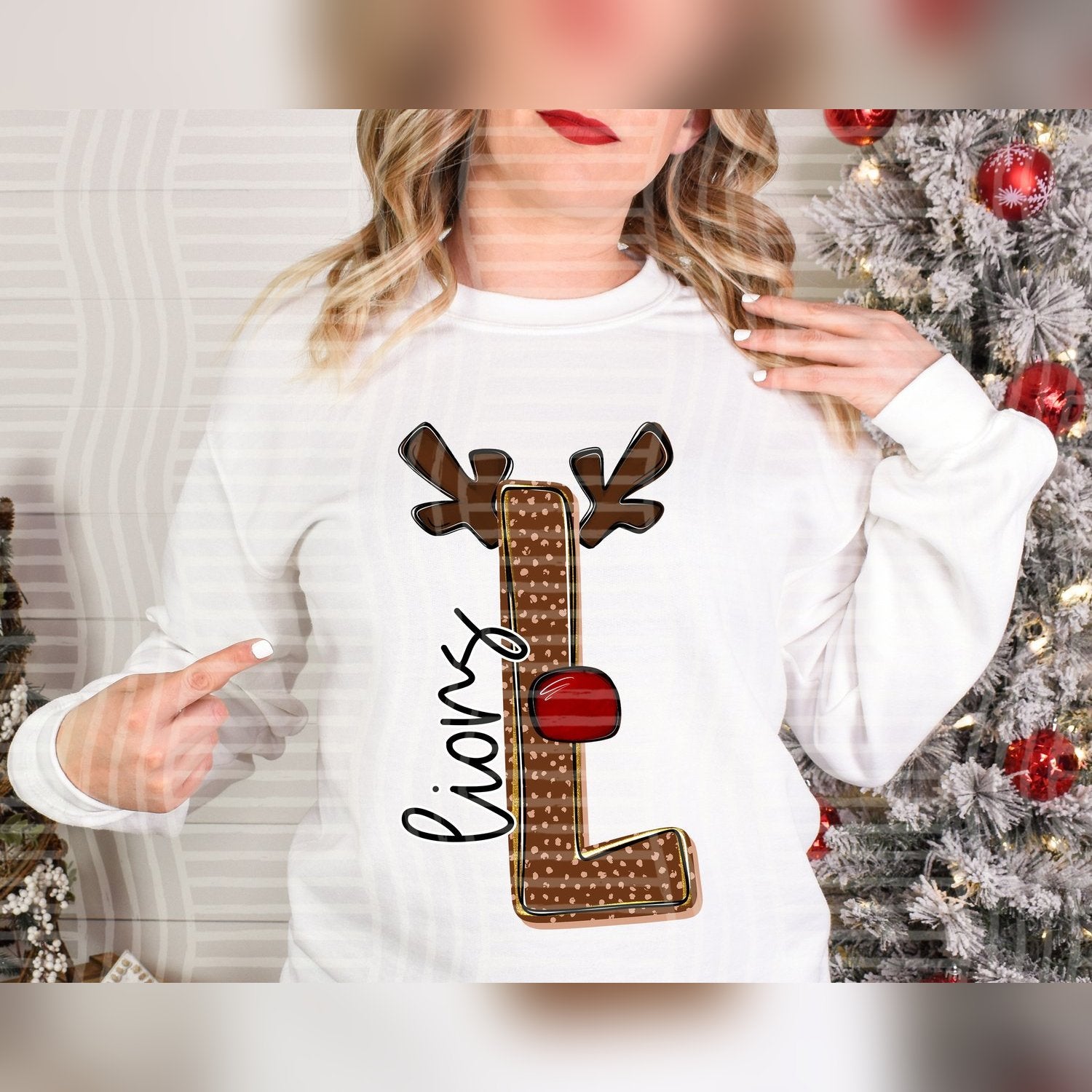 Deer Antler Initial Mascots Lions design