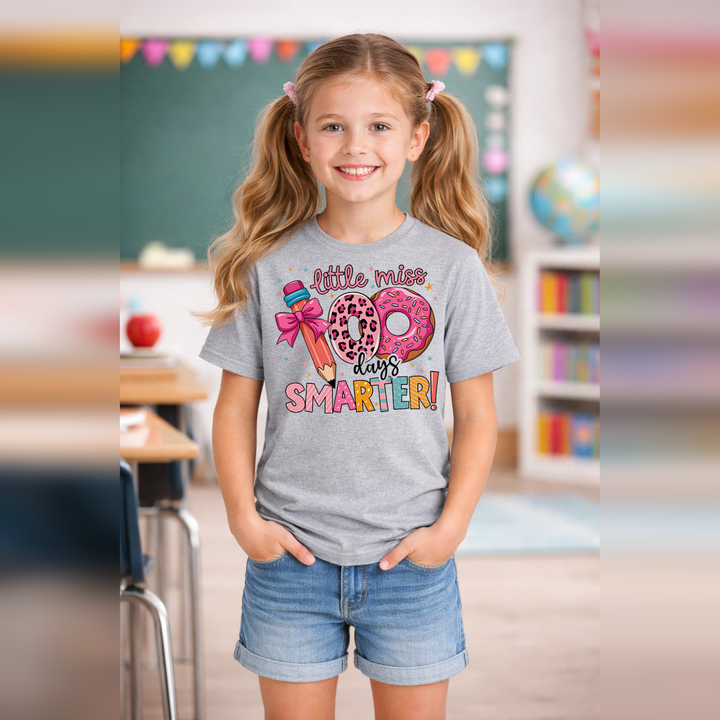 Little Miss 100 Days Smarter – DTF Transfer – product image