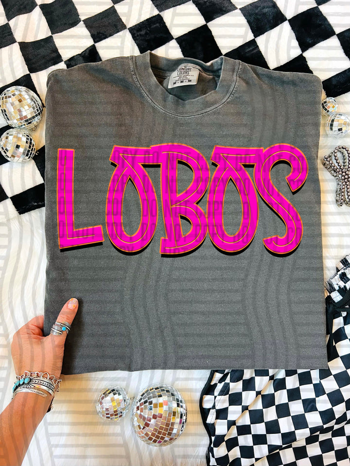 Lobos Pink Punch mascot DTF transfer