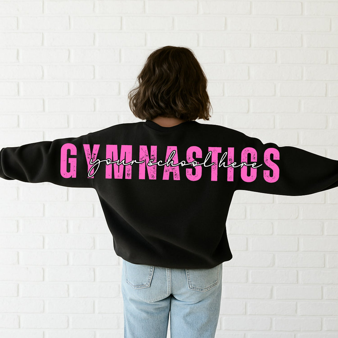 Long Distressed Gymnastics Big Back customizable DTF transfer