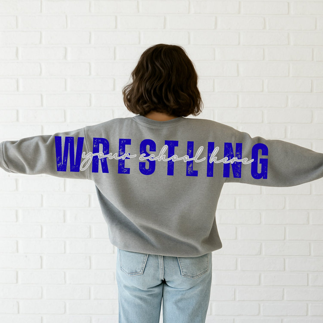 Long Distressed Wrestling Big Back customizable DTF transfer
