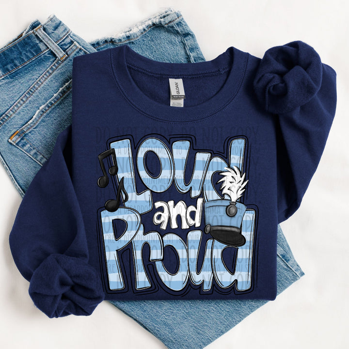 LOUD AND PROUD DOODLE MARCHING BAND CAROLINA BLUE