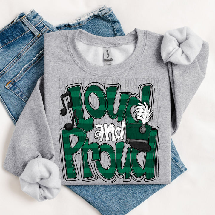 LOUD AND PROUD DOODLE MARCHING BAND DARK GREEN