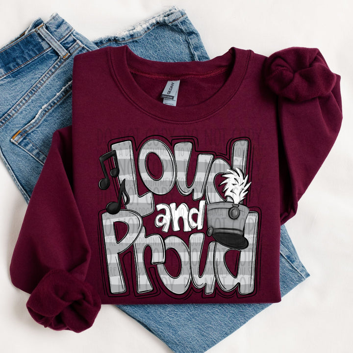 LOUD AND PROUD DOODLE MARCHING BAND LIGHT GRAY
