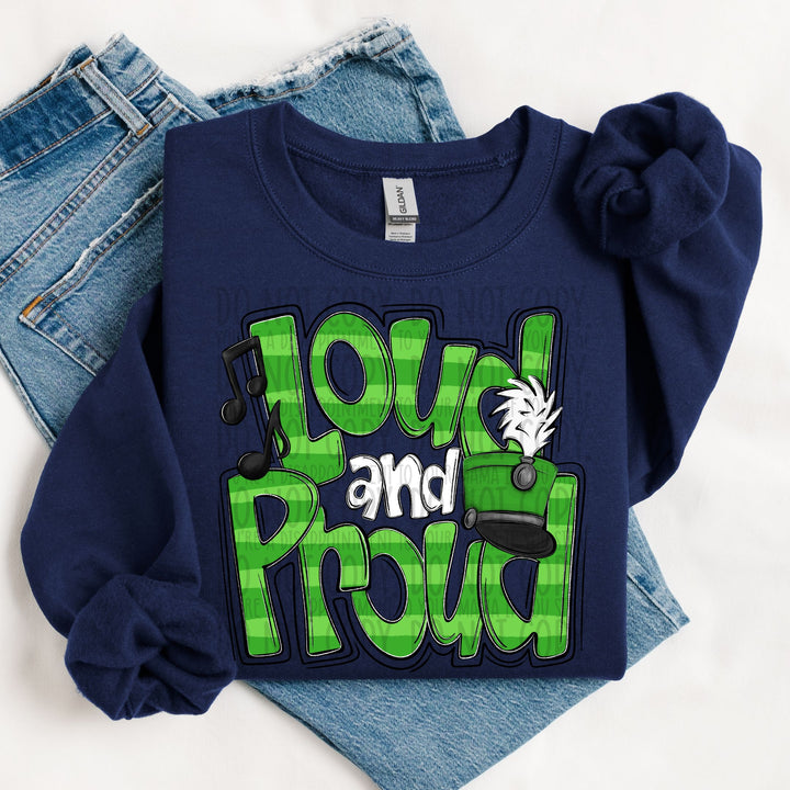 LOUD AND PROUD DOODLE MARCHING BAND LIME GREEN