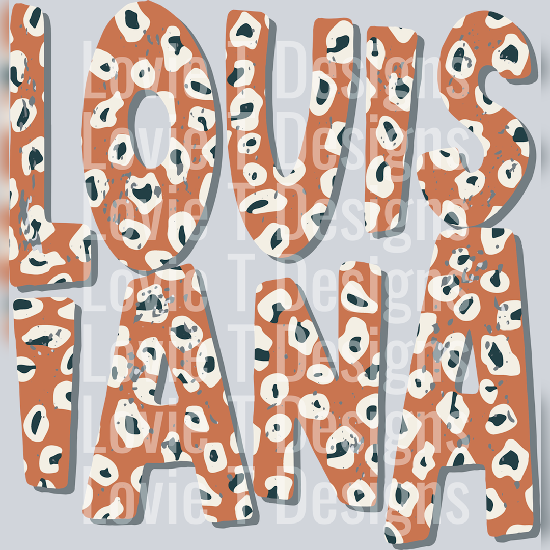 Louisiana Boho Leopard – DTF Transfer – product image