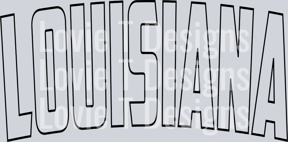 Louisiana Curved Outline