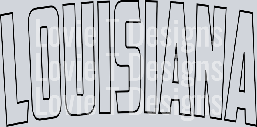 Louisiana Curved Outline