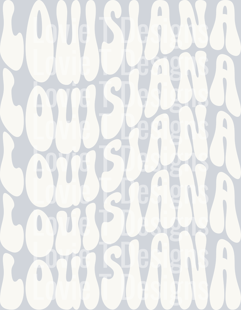 Louisiana Groovy Wave Stacked Cream White
